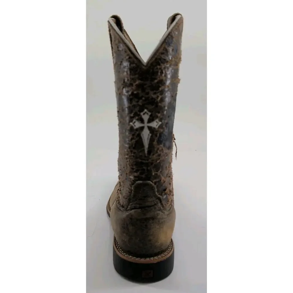 Twisted X Youth Top Hand Western Cowboy Boots YTH0001 Elephant Print Size 4M